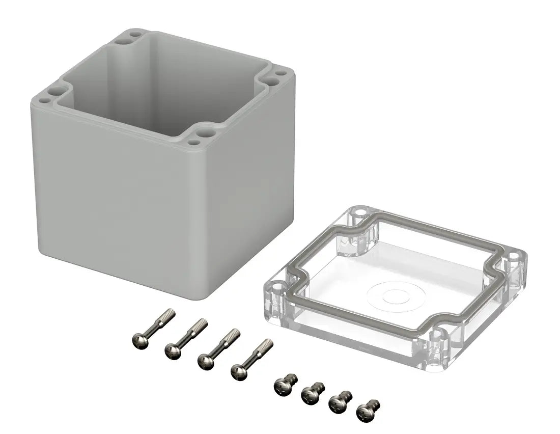 Bopla Euromas-kabinet M225G, 80×82×85 mm, klart transparent låg