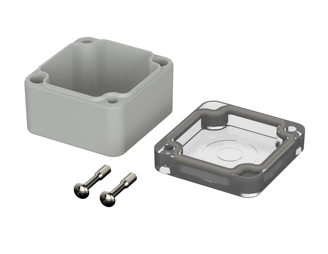 Bopla Euromas kapsling M205G, 50×52×35 mm, klart transparent låg