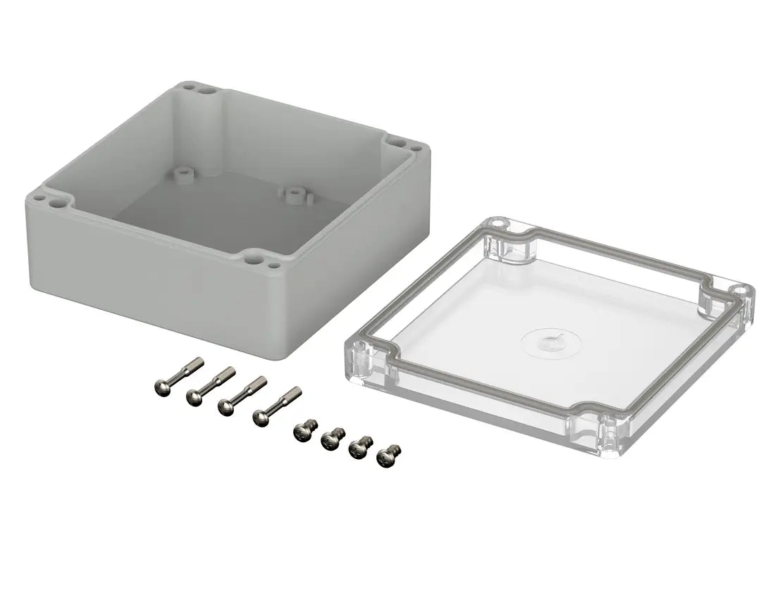 Bopla Euromas-kapsling M217G, 120×122×55 mm, klart transparent låg