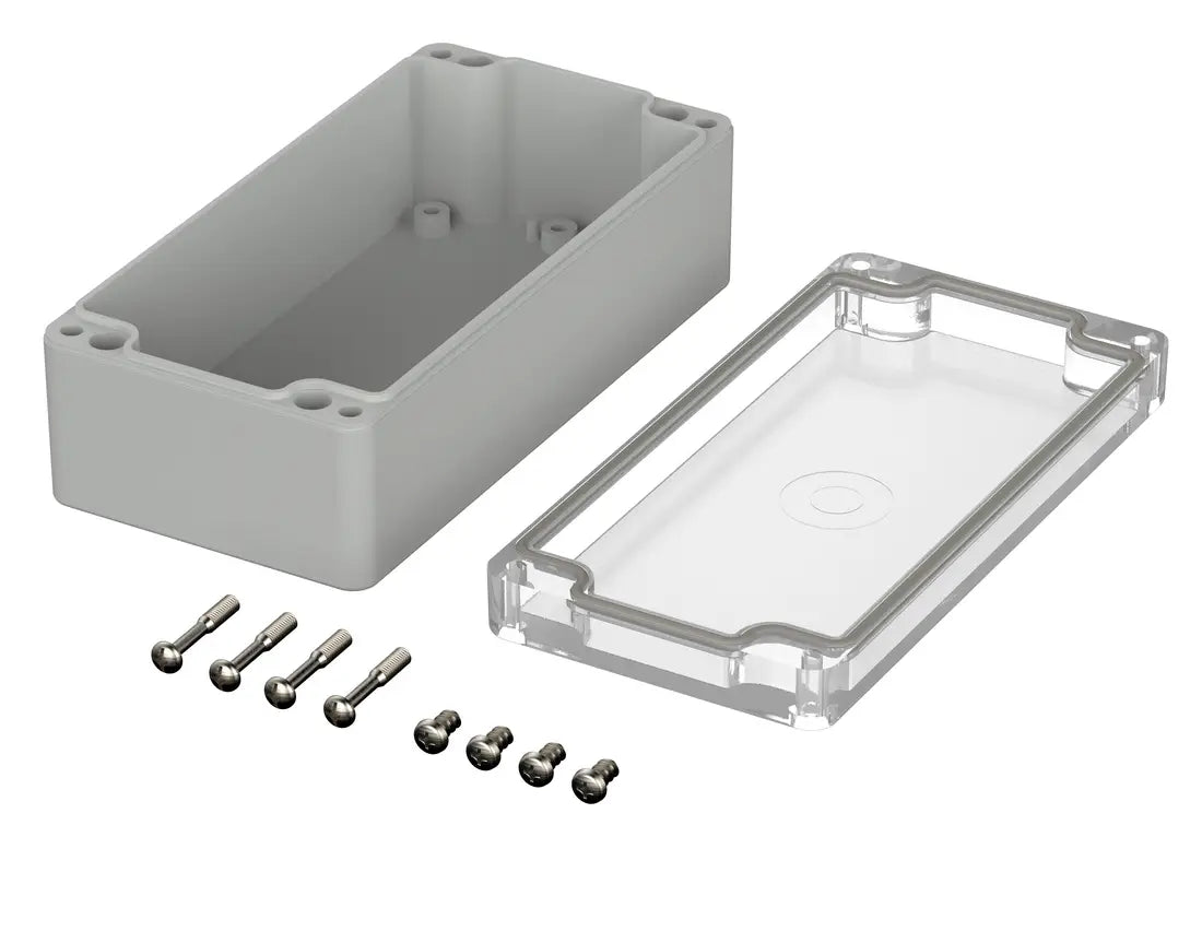 Bopla Euromas-kapsling M220G, 80×160×55 mm, klart transparent låg