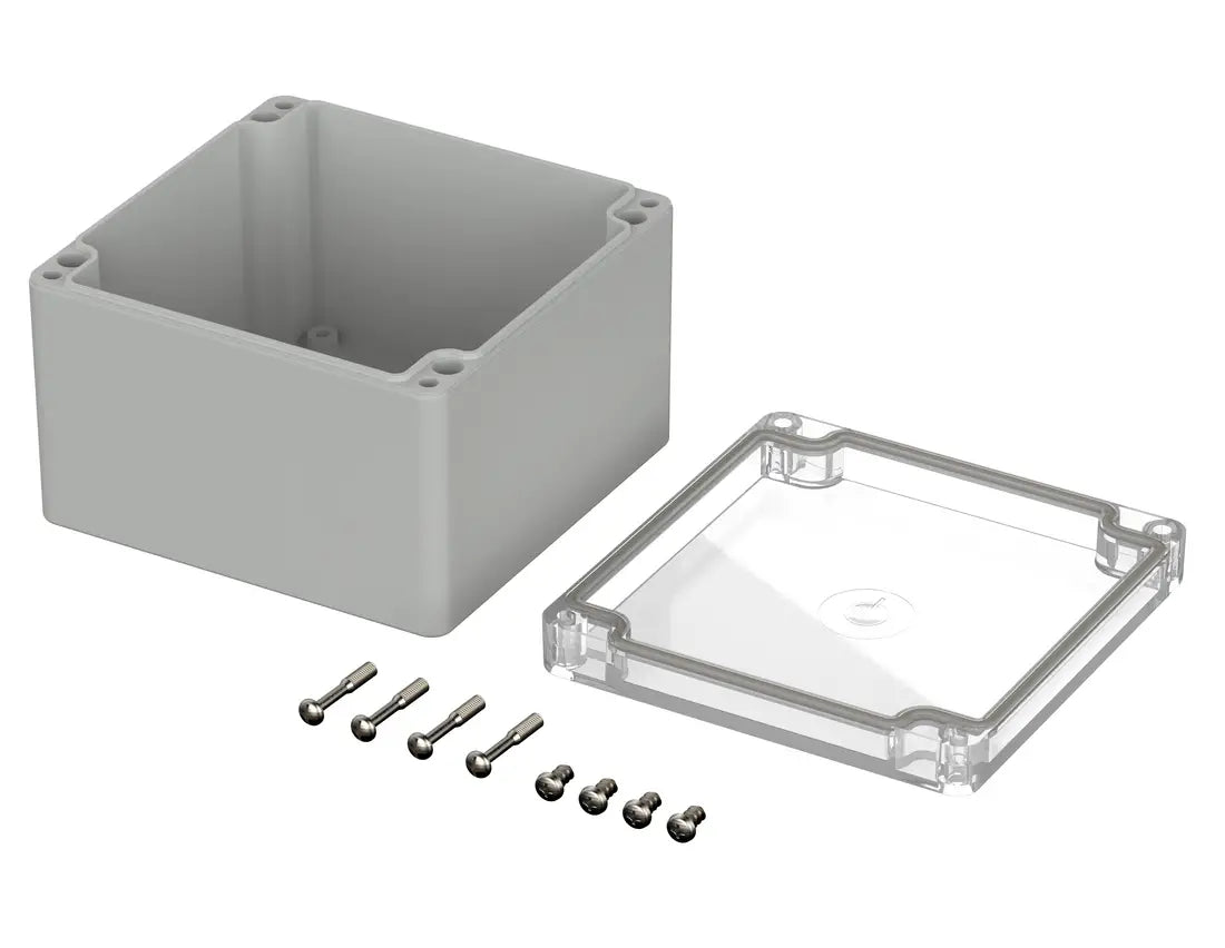 Bopla Euromas-kabinet M227G, 120×122×85 mm, klart transparent låg